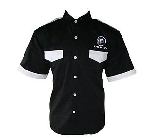 Buick Crew Shirt Black with White