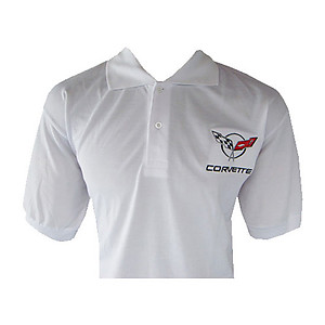 Corvette C5 Racing Polo Shirt White