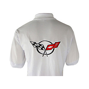 Corvette C5 Racing Polo Shirt White