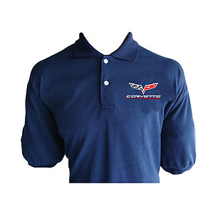Corvette C6 Polo Shirt Dark Blue