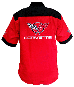 Corvette C5 Crew Shirt Red and Black