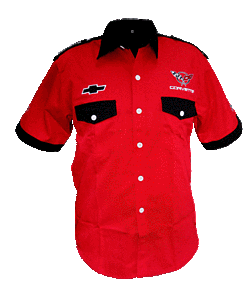 Corvette C5 Crew Shirt Red and Black