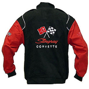 Corvette C3 Stingray Racing Jacket Black and Red
