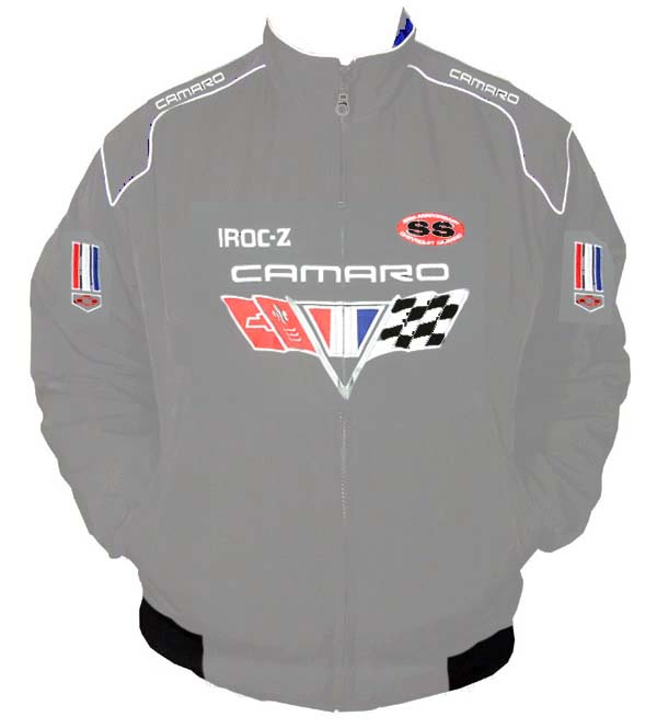 Recaro Jacket Race Car Jackets. Camaro Chevrolet Style Racing Jacket Gray
