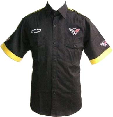Corvette C5 Crew Shirt Black and Yellow