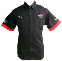 Corvette C5 Crew Shirt Black with Red