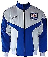 Yamaha Team Fiat Style Motorcycle Jacket White and Royal Blue