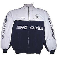 Mercedes Benz AMG Racing Jacket, White & Dark Blue