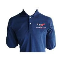 Corvette C6 Polo Shirt Dark Blue