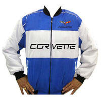 Corvette C6 Style Racing Jacket White and Blue