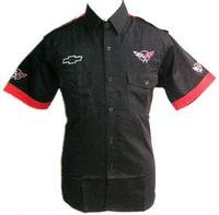Corvette C5 Crew Shirt Black with Red